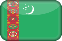 Flag of Turkmenistan - 3D