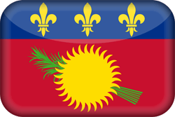 Flag of Guadeloupe - 3D