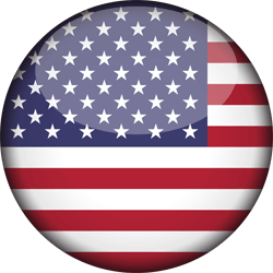 Flag of the United States - Flag of the USA - Flag of America - 3D Round
