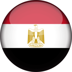 Flag of Egypt - 3D Round