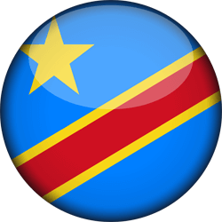 Flag of the Democratic Republic of the Congo - 3D Round