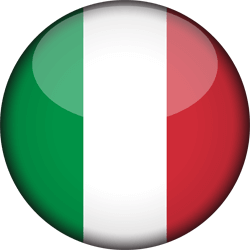 Flag of Italy - 3D Round