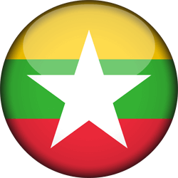 Flag of Myanmar - 3D Round