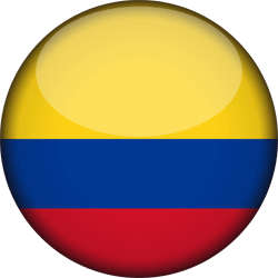 Flag of Colombia - 3D Round