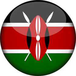 Flag of Kenya - 3D Round