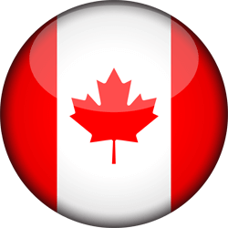 Flag of Canada - 3D Round
