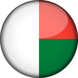 Flag of Madagascar - 3D Round