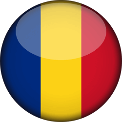 Flag of Romania - 3D Round
