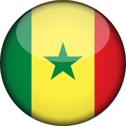 Flag of Senegal - 3D Round