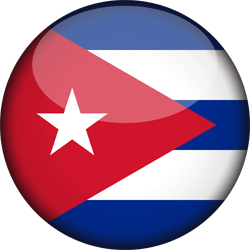 Flag of Cuba - 3D Round