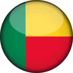 Flag of Benin - 3D Round