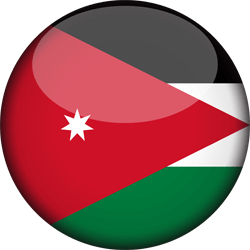 Flag of Jordan - 3D Round
