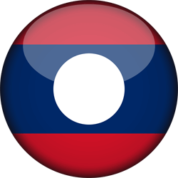 Flag of Laos - 3D Round