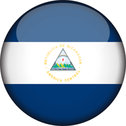 Flag of Nicaragua - 3D Round