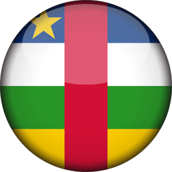 Flag of Central-African Republic, the - 3D Round