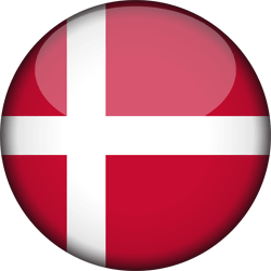 Flag of Denmark - 3D Round