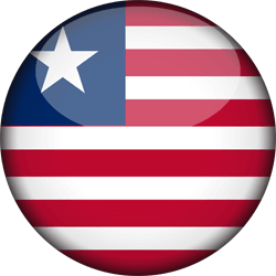 Flag of Liberia - 3D Round