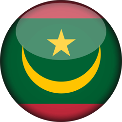 Flag of Mauritania - 3D Round