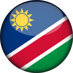 Flag of Namibia - 3D Round