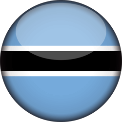 Flag of Botswana - 3D Round