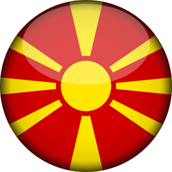 Flag of North Macedonia - Flag of North Macedonia - 3D Round