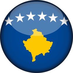 Flag of Kosovo - 3D Round