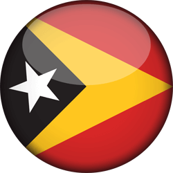 Flag of East Timor - 3D Round