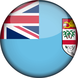 Flag of Fiji - 3D Round