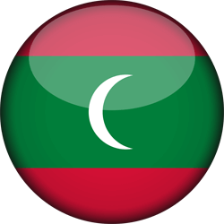 Flag of the Maldives - 3D Round