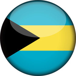 Flag of the Bahamas - 3D Round