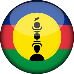 Flag of New Caledonia - 3D Round