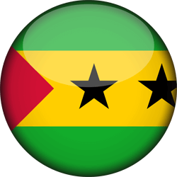 Flag of São Tomé and Príncipe - 3D Round