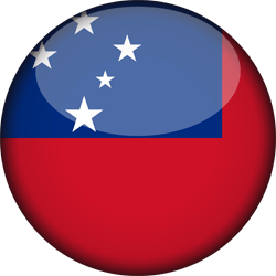 Flag of Samoa - 3D Round