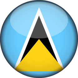 Flag of Saint Lucia - 3D Round