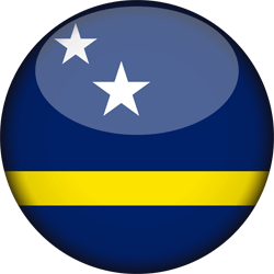Flag of Curacao - 3D Round