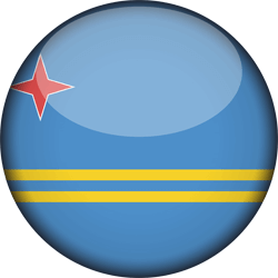 Flag of Aruba - 3D Round