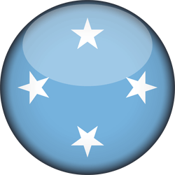 Flag of Micronesia - 3D Round