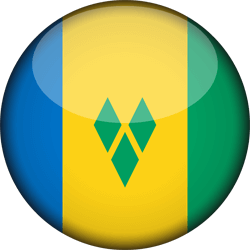 Flag of Saint Vincent and the Grenadines - 3D Round