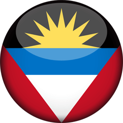 Flag of Antigua and Barbuda - 3D Round