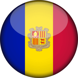 Flag of Andorra - 3D Round