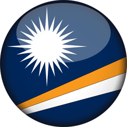 Flag of the Marshall Islands - 3D Round