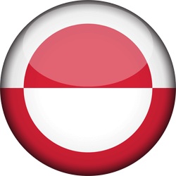 Flag of Greenland - 3D Round
