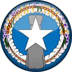Flag of Northern Mariana Islands - 3D Round