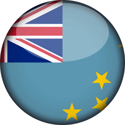 Flag of Tuvalu - 3D Round