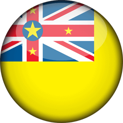 Flag of Niue - 3D Round