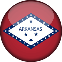 Flag of Arkansas - 3D Round