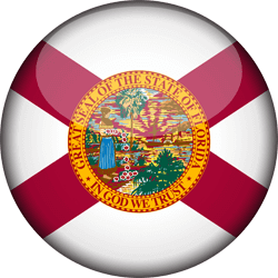 Flag of Florida - 3D Round