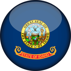 Flag of Idaho - 3D Round