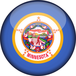 Flag of Minnesota - 3D Round