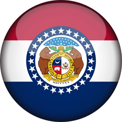 Flag of Missouri - 3D Round